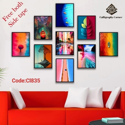 Picture of 9 pcs Most Unique Combo Walmate set for Home Decoration. Wall Decoration for Home