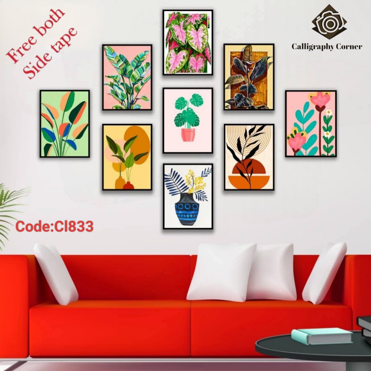 Picture of 9 pcs Most Unique Combo Walmate set for Home Decoration. Wall Decoration for Home