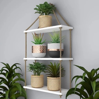 Picture of Wall Hanging Shelf 3 Layer Multifunctional Wall Shelf . Handmade Crafty Item Wall Decorative Rack For Home And Office.