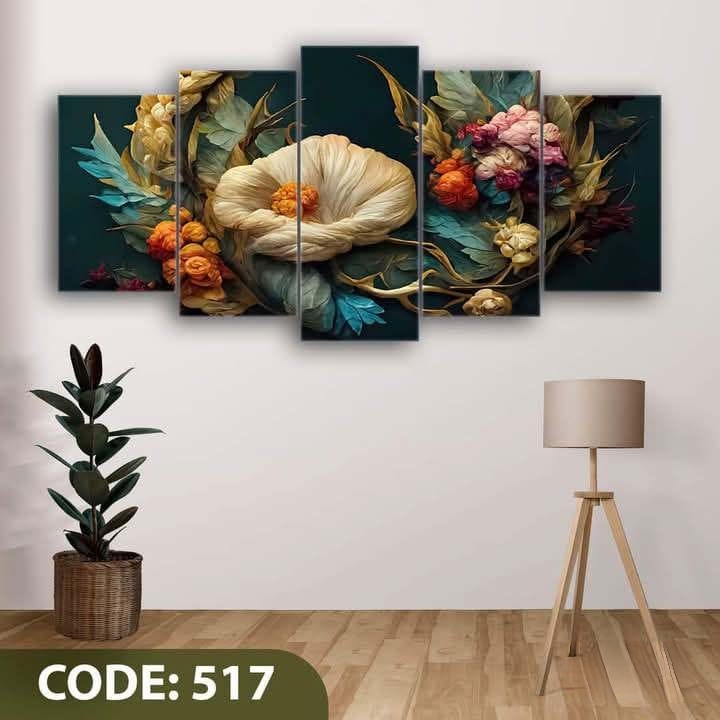 Picture of 5Pcs In 1 Set Wall Canvas Art Ready to Hang for Living Room or Bedroom Home Decoration On Wall Canvas Painting Wall