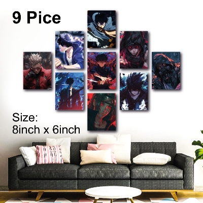 Picture of 9Pice Best Anime Cartoon Wall Canvas For Your Room Decoration
