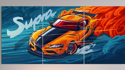 Picture of 3Pcs In 1 Set Wall Canvas Art Ready to Hang for Living Room or Bedroom Home Decoration On Wall Canvas Painting Wall Car poster Canvas