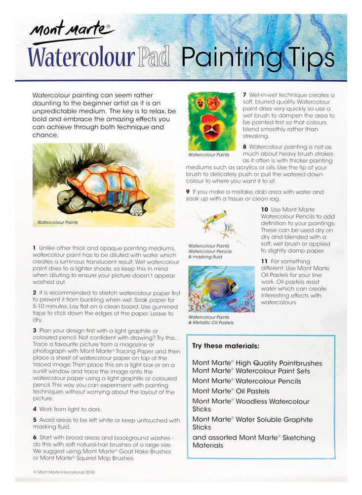 Buy Mont Marte Watercolour Pad German Paper A5 180gsm 15 Sheet at Best Prices in Bangladesh