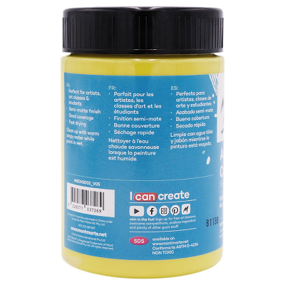 Buy Mont Marte Acrylic Color Paint 300ml-Lemon Yellow at Best Prices in Bangladesh