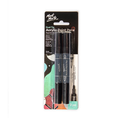 Buy Mont Marte Acrylic Paint Pens Dual Tip Black 2pc at Best Prices in Bangladesh