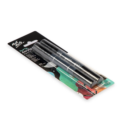 Buy Mont Marte Acrylic Paint Pens Dual Tip Black 2pc at Best Prices in Bangladesh
