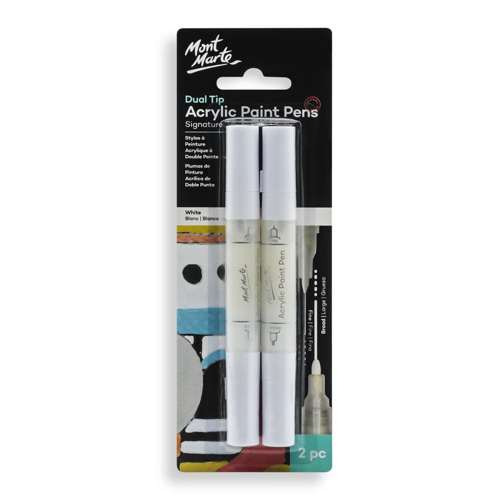Buy mont-marte-acrylic-paint-pens-dual-tip-white-2pc at Best Prices in Bangladesh