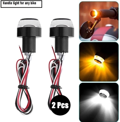 Picture of Motorcycle Turn Signal LED Indicator Light or Handlebar Light for all bike 2Pcs Yellow, Red, Blue