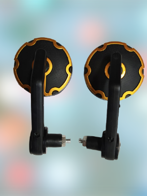 Picture of Bike / Motorcycle looking glass for Handlebar. SH-5301/ 1330 Gold, Round shape