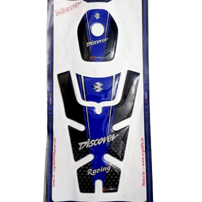 Picture of Fuel Tank pad or Tank protector sticker for Motorcycle. Discover Blue