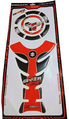 Picture of Fuel Tank pad sticker for Motorcycle. Gixxer Sf. Red