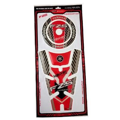 Picture of Bike Fuel Tank Pad. Tank Protector Sticker For Motorcycle. YAMAHA FZS-Red