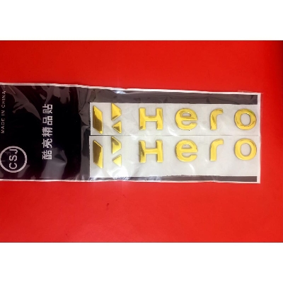 Picture of Decoration sticker for Hero Motorcycle. Golden