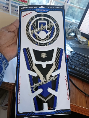 Picture of Fuel Tank Pad Protector Sticker for Motorcycle or Bike Pulsar -Black & Blue