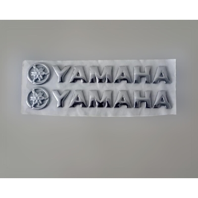 Picture of Decoration ambosh sticker for Motorcycle. Yamaha silver color
