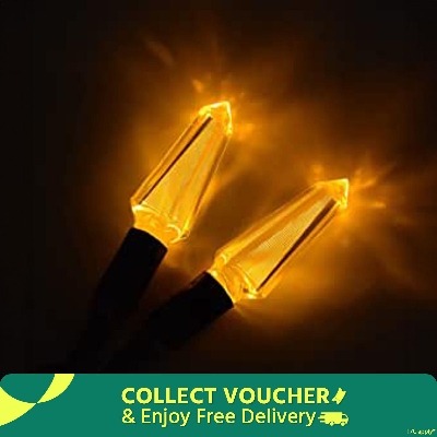 Picture of transparent indicator light motorcycle or Side light for Motorcycle 2 pis- yellow