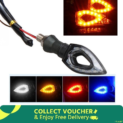 Picture of 4 Pcs LED Motor Bike Indicator Signal Light For Motorcycle- Pan Pata