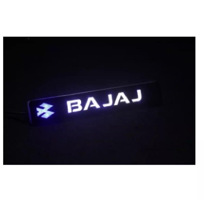 Picture of Bajaj Bike Brand Front Name Plate Logo Led Light For  Motorcycle - Bike Accessories