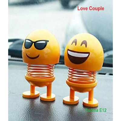 Picture of 2 Pcs dancing emoji dolls for Car or Mototrycle /bike or table Big size couple - Doll - Doll