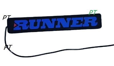 Picture of Runner Motorcycle Front Name Plate Brand logo LED Light