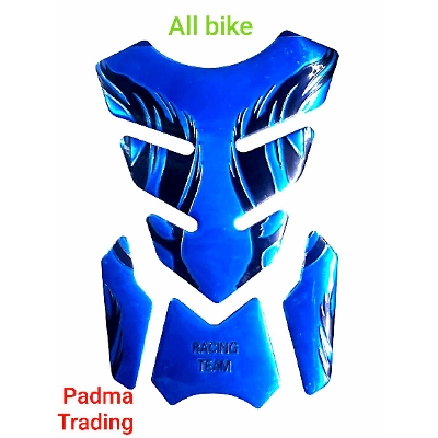 Picture of Tank pad Protector sticker for bike..Motorcycle fuel Tank Pad Protector Rubber pad For All Bike Blue color