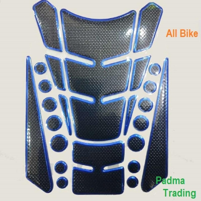 Picture of Fuel Tank Pad Protector Sticker For Motorcycle  Fiber 3D Universal - Button Blue