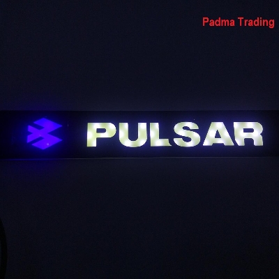 Picture of Bike name logo LED light for pulsar. Front Logo light for bike - Bike Accessories