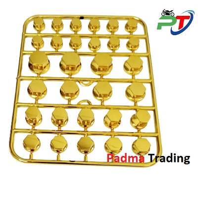 Picture of Motorcycle Nut Bolt Cap Cover Decoration for Bike Ornamental 30Pcs set -Golden