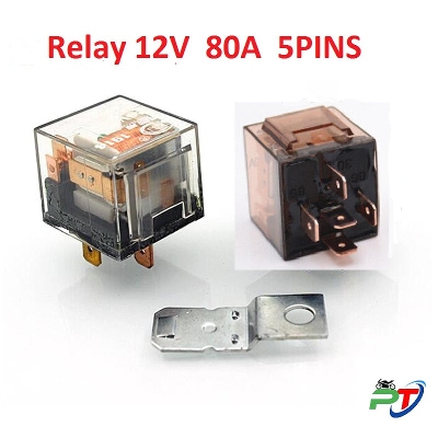 Picture of 12V 80A 5 Pins High Quality Horn Relay For Motorcycle. Lighting wiring relay