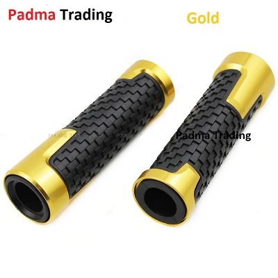 Picture of Universal Bike Handlebar Grips / 7/8" 22mm Handlebar Hand Grips For Motorcycle. Rubber Anti Skid Grab Grip- Golden
