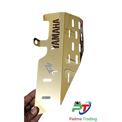 Picture of Yamaha Motorcycle. Stainless steel silencer cover For Motorcycle FZS ,v2 ,v3- Golden