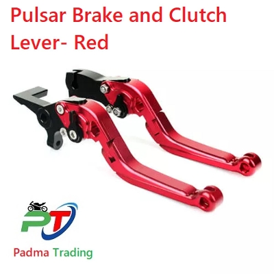 Picture of Bajaj Pulsar-150 Brake and Clutch CNC Lever set for Motorcycle- Red