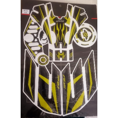 Picture of 3D Universal Carbon Fiber Tank Pad Protector Sticker For Yamaha, R15 V3