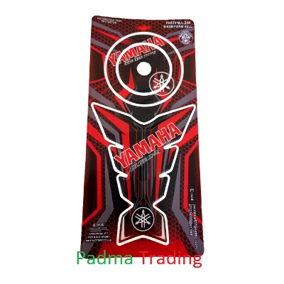 Picture of Yamaha Tank Pad Sticker for Motorcycle.  Red