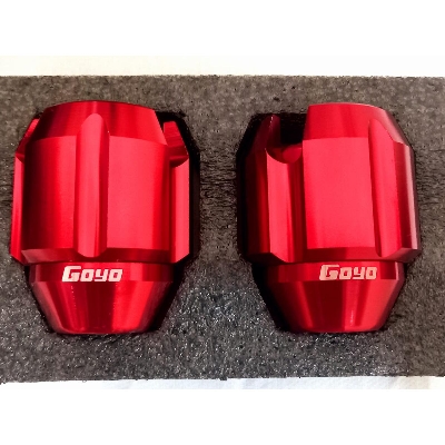 Picture of Goyo Gutli Aluminum Slide Cover for Motorcycle nut or bike bumper Gutli- Red- 2 pcs