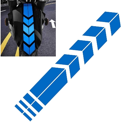 Picture of Decoration mudguard sticker For Motorcycle. Reflective Sticker-Arrow- Blue