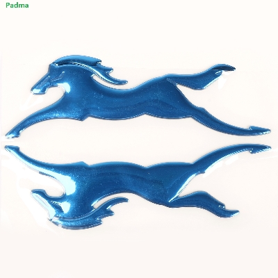 Picture of Apache Horse Logo Sticker - 2 Pcs. TVS Ambos sticker. Blue