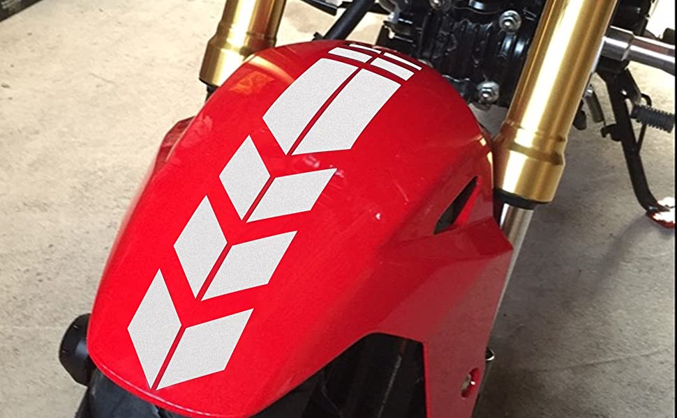 Picture of Motorcycle / Bike Reflective Mudguard Sticker , Decoration Sticker silver color