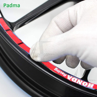 Picture of Wheel Stickers Reflective For Motorcycle Rim Or Ring -Honda Racing Red - Bike Stickers
