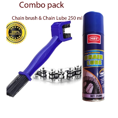 Picture of Chain Lube Oil and chain cleaner Brush combo set 1+1