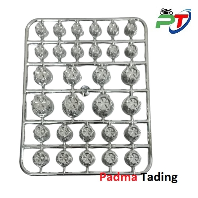 Picture of High Quality 30pcs/set Chrome Plating Screw Nut Cap for Motorcycle , Decoration item- Silver