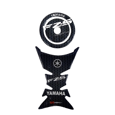 Picture of YAMAHA FZ-S Fuel Tank Pad Sticker For Motorcycle. Full Black