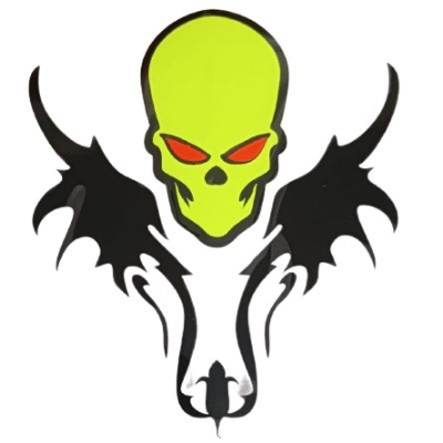 Picture of Skeleton Refectic Decoration Sticker for motorcycle- Yellow