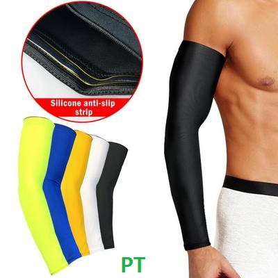 Picture of Sun Protection Arm Sleeves For Men & Women-2 Pcs- Full Black