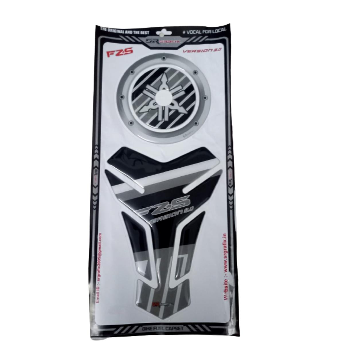 Picture of Bike Fuel Tank Pad Protector Sticker For FZ-S V3.0 Motorcycle -Black