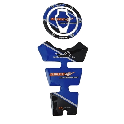 Picture of 4V Tank pad  Decoration sticker for motorcycle Apache . Blue
