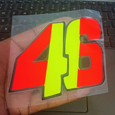 Picture of Bike Decoration Sticker 46 for motorcycle. Red