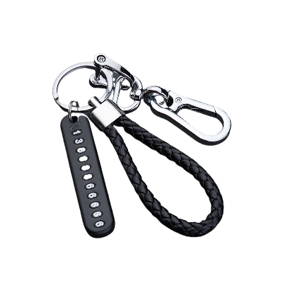 Picture of New Design Phone number Key Ring For All - Key Ring- Black