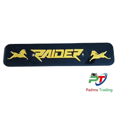 Picture of Apache Rider front name plate for Motorcycle. Decoration bike- Yellow/gold