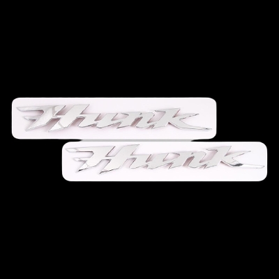 Picture of Fuel Tank Monogram. Hero Hunk Logo metal sticker for Motorcycle -Silver